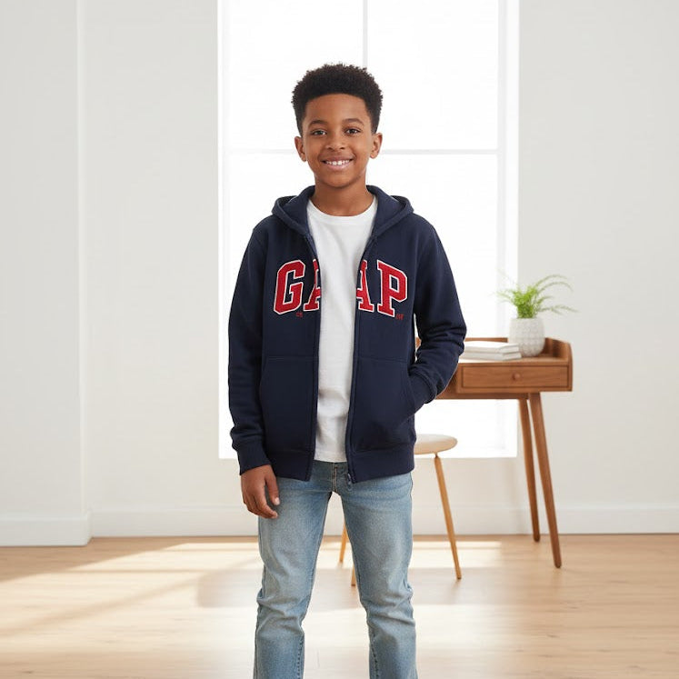 Kid's Iconic Comfort Red Arch Logo Hoodie 5454