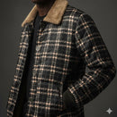 Warm & Whimsical Plaid Bomber Coat with Fur Collar 391381