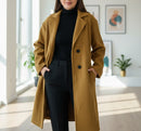 Relaxed Fit Felted Mid-Length Coat 404716