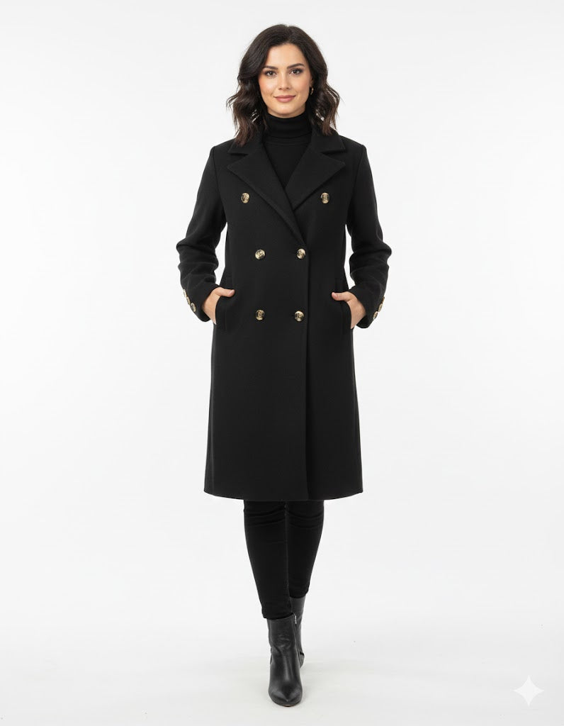 Vintage Double-Breasted Wool Coat WC265