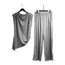 Women's 2 Piece Luxurious Grey Co-ord Set 009778