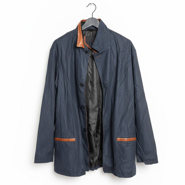 Women's Contrast-Trim Midnight Blazer Coat 1654897