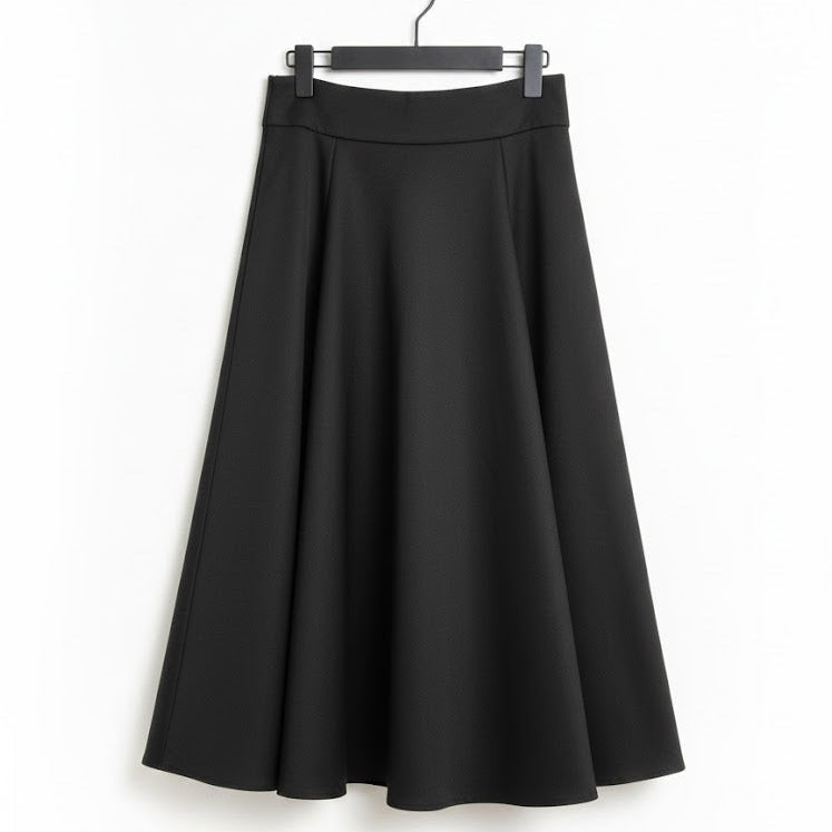 Women's High-Waisted Black Flare Skirt 620023 Women's High-Waisted Black Flare Skirt 620023