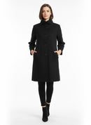 Women’s Black Wool Blend Single Breasted Coat 7012225