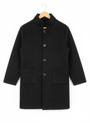 Women’s Black Wool Blend Single Breasted Coat 7012225