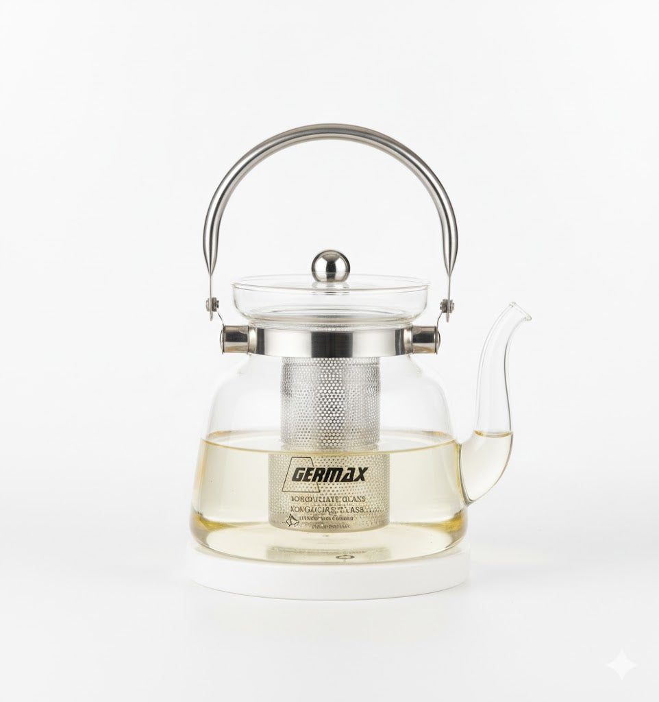 Germax Borosilicate Glass Tea Kettle 800ml GER3519 Germax Borosilicate Glass Tea Kettle 800ml GER3519
