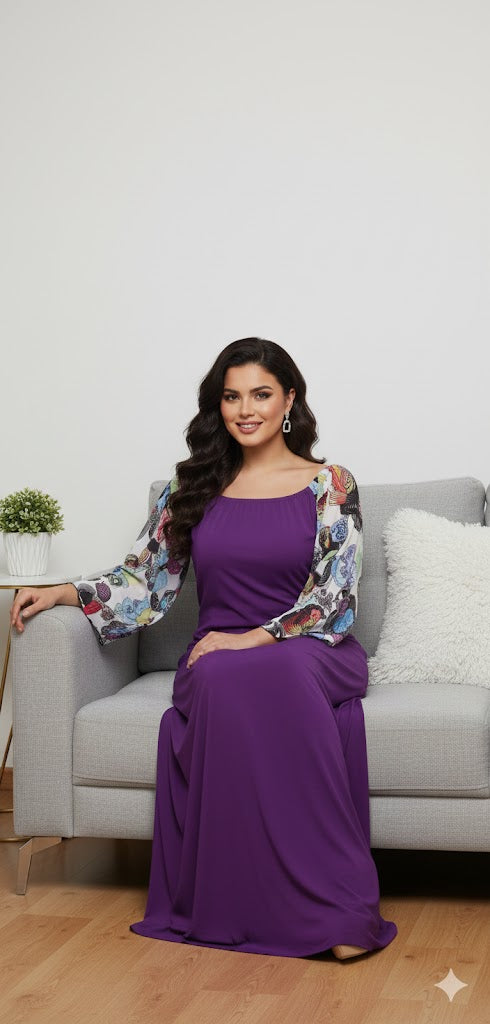 Purple Embellished Maxi Dress S5070217 Purple Embellished Maxi Dress S5070217