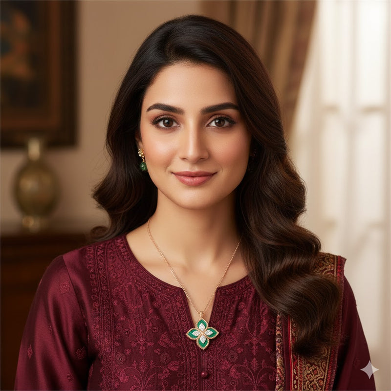 Princess Flower Diamond Necklace DN0087