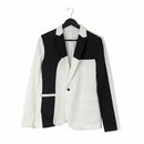Women's dramatic black and white paneling Jacket blazer S4494242