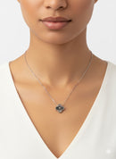 Single Silver Clover Necklace CN066