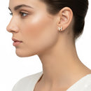 White Lacquer Mini Pop H Earrings E0299