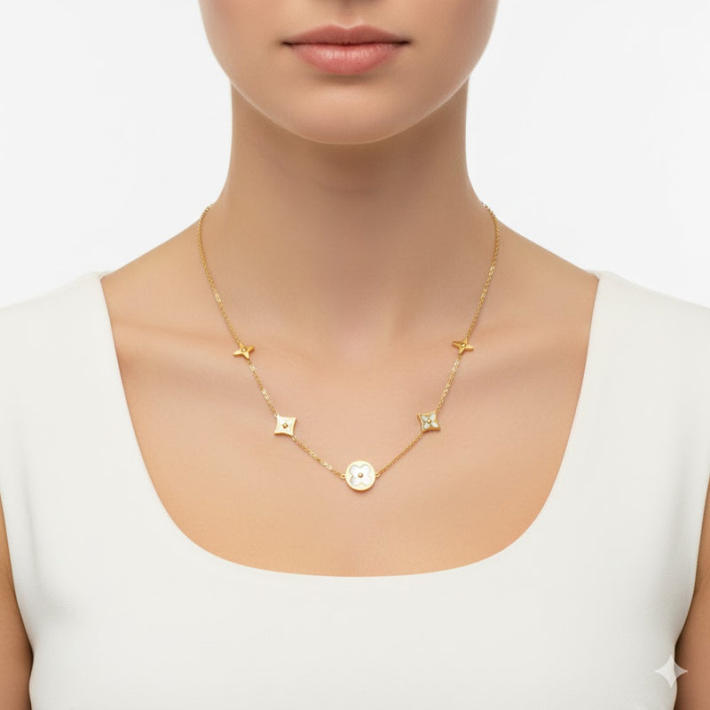 Four Leaf Clover Flower Necklace FN66