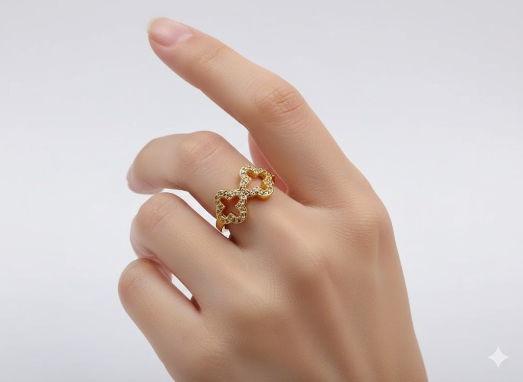 3 Clovers Zircon Ring S4887665 3 Clovers Zircon Ring S4887665