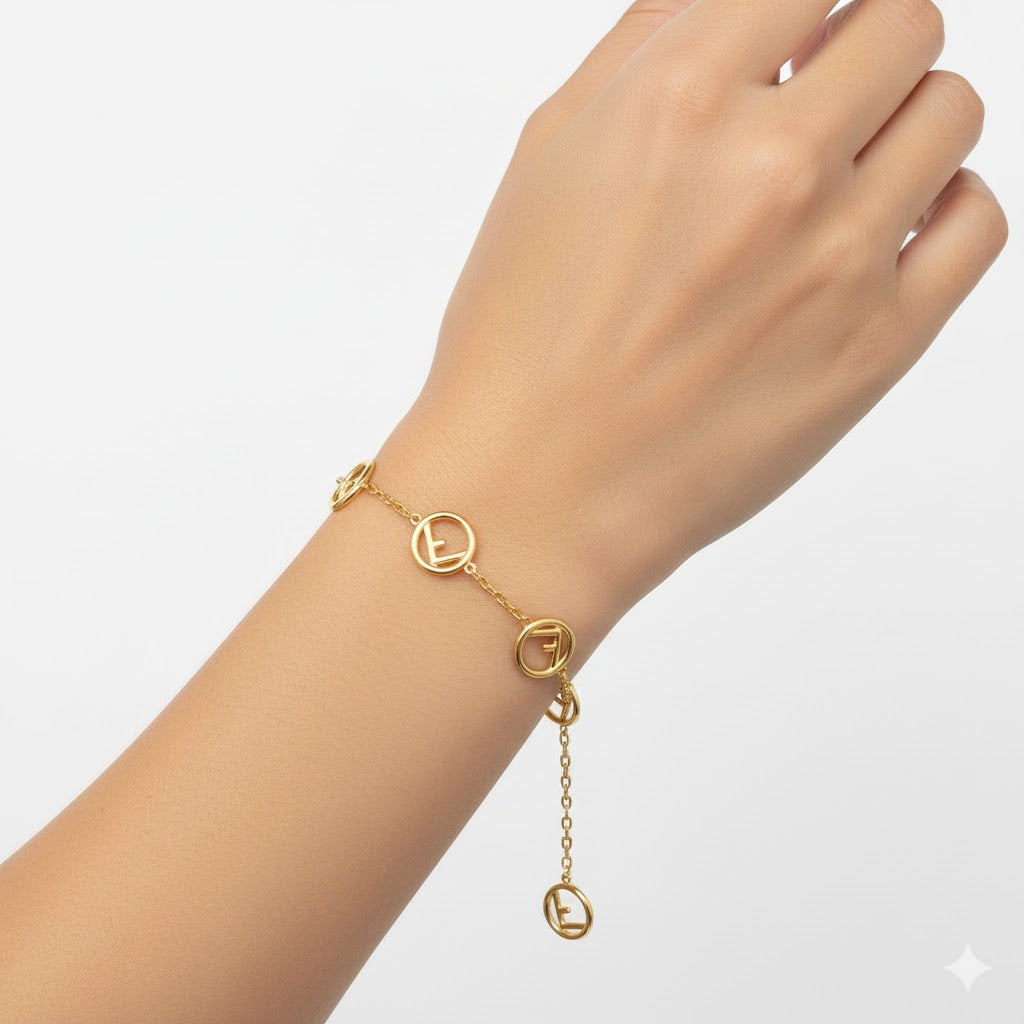 Five-Circle Hollow Letter Bracelet X4564217 Five-Circle Hollow Letter Bracelet X4564217