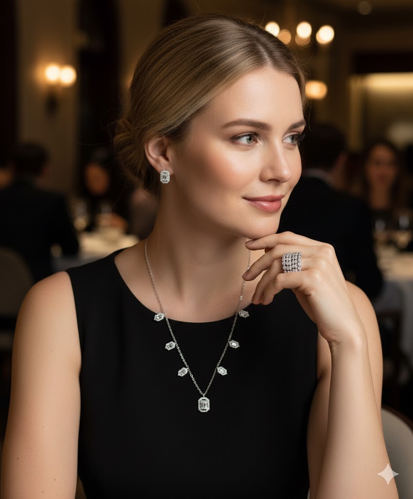 Trinket Necklace Earrings and Finger Ring Set S4596696 Trinket Necklace Earrings and Finger Ring Set S4596696