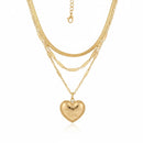 Layered Gold Heart Necklace LV789