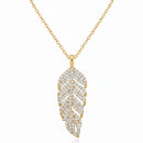 Leaf Drop Necklace - Gold Chain NA111
