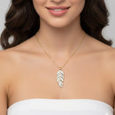 Leaf Drop Necklace - Gold Chain NA111