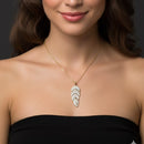 Leaf Drop Necklace - Gold Chain NA111