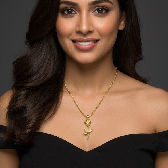 Gold Stem Necklace ST833 Gold Stem Necklace ST833