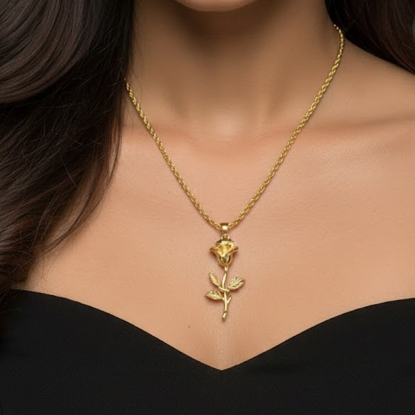 Gold Stem Necklace ST833 Gold Stem Necklace ST833