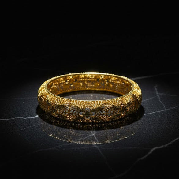 Intricate Gold Bangle P321