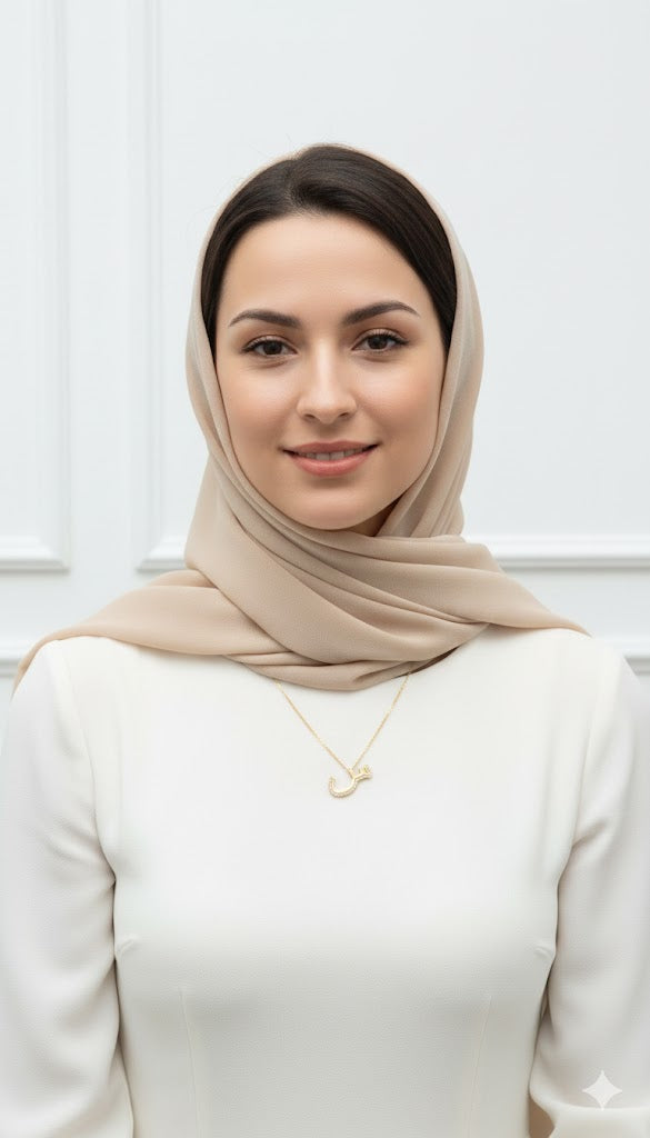 Arabic Letter Necklace NE004300-9 Arabic Letter Necklace NE004300-9