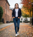 Cable Knit Cotton Crewneck Cardigan RL1235 - TUZZUT Qatar Online Shopping