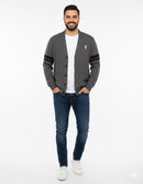 Men's Stripe Contrast Knitted Cardigan Sweater 8536927 - TUZZUT Qatar Online Shopping