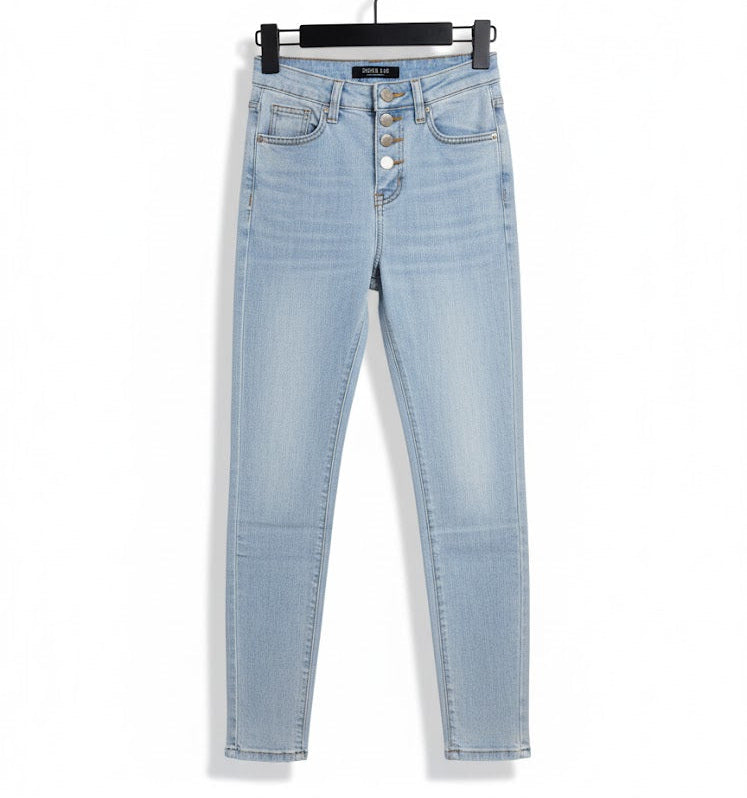 Women High waist Slim Fit Stretchable Denim Jeans J41369 - TUZZUT Qatar Online Shopping