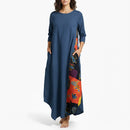 Women's New Trend Print Long Dress 1214575 - TUZZUT Qatar Online Shopping