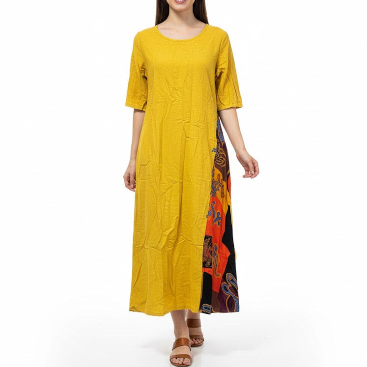 Women's New Trend Print Long Dress 1214575 - TUZZUT Qatar Online Shopping