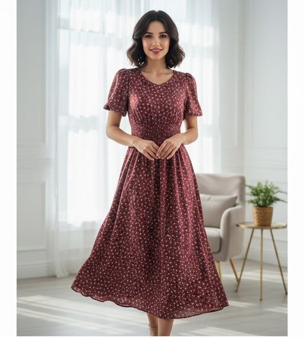 Women's Maxi Dress Casual and temperament B7925800 - TUZZUT Qatar Online Shopping