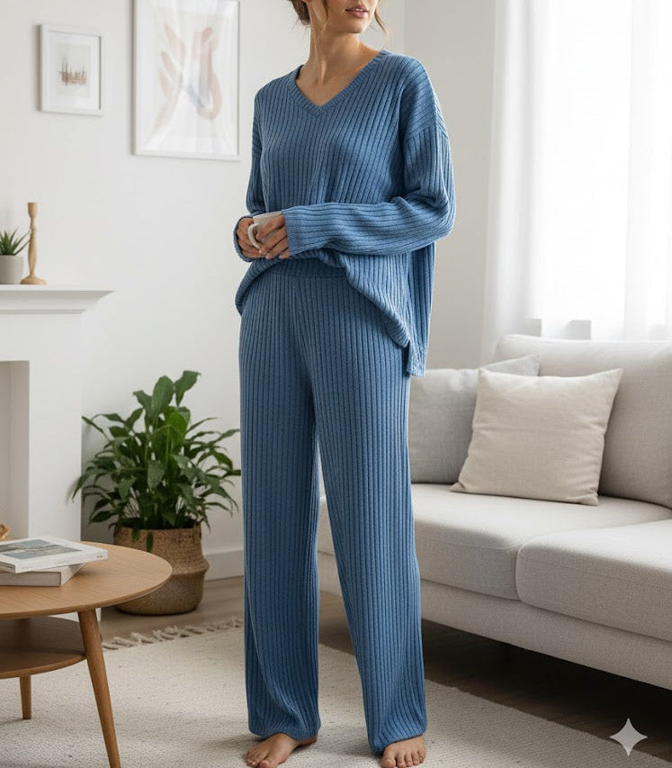 Women Fashion Ribbed Knit 2Pcs Set 78216 Women Fashion Ribbed Knit 2Pcs Set 78216