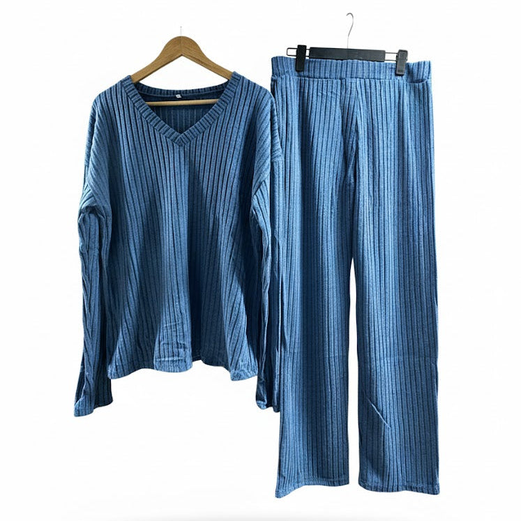 Women Fashion Ribbed Knit 2Pcs Set 78216 Women Fashion Ribbed Knit 2Pcs Set 78216