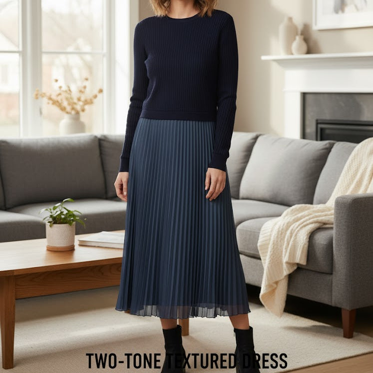 Women's New Outfit Blue Trending Dress 5XL 798979 - TUZZUT Qatar Online Shopping