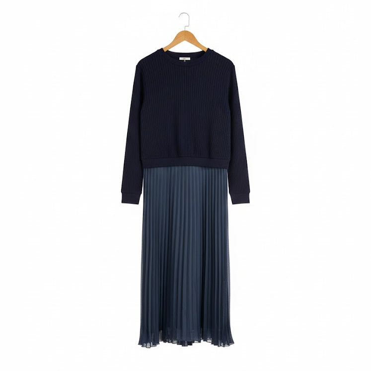 Women's New Outfit Blue Trending Dress 5XL 798979 - TUZZUT Qatar Online Shopping