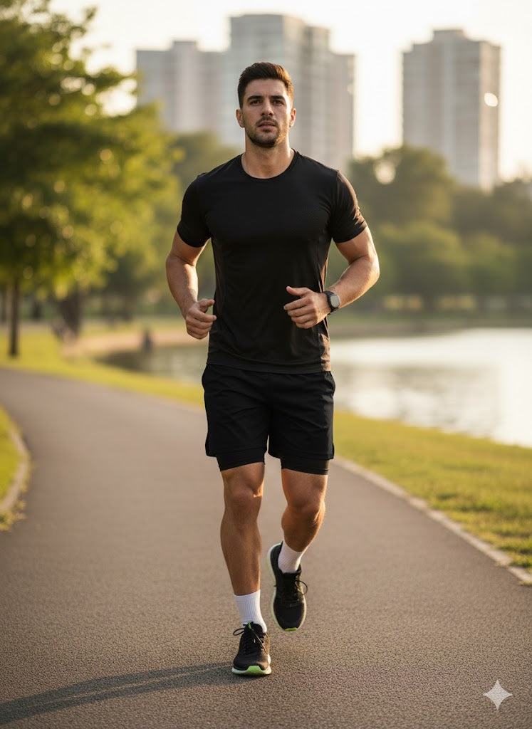 Men's Training Fitness Sport Jogging Gym Short 3784521 - TUZZUT Qatar Online Shopping