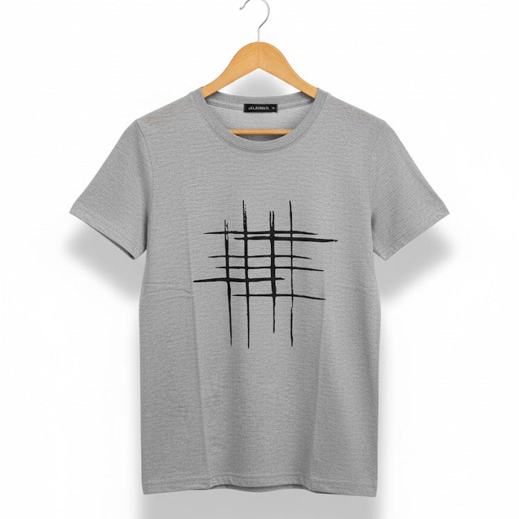 Women's Lines Print  T-Shirts L 458326 - TUZZUT Qatar Online Shopping