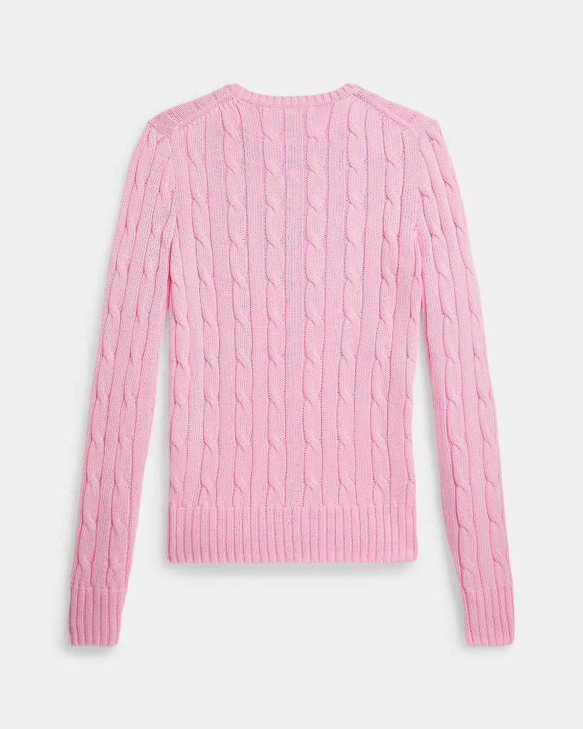 Cable-Knit Cotton Crewneck Jumper Pink 7014481 Cable-Knit Cotton Crewneck Jumper Pink 7014481
