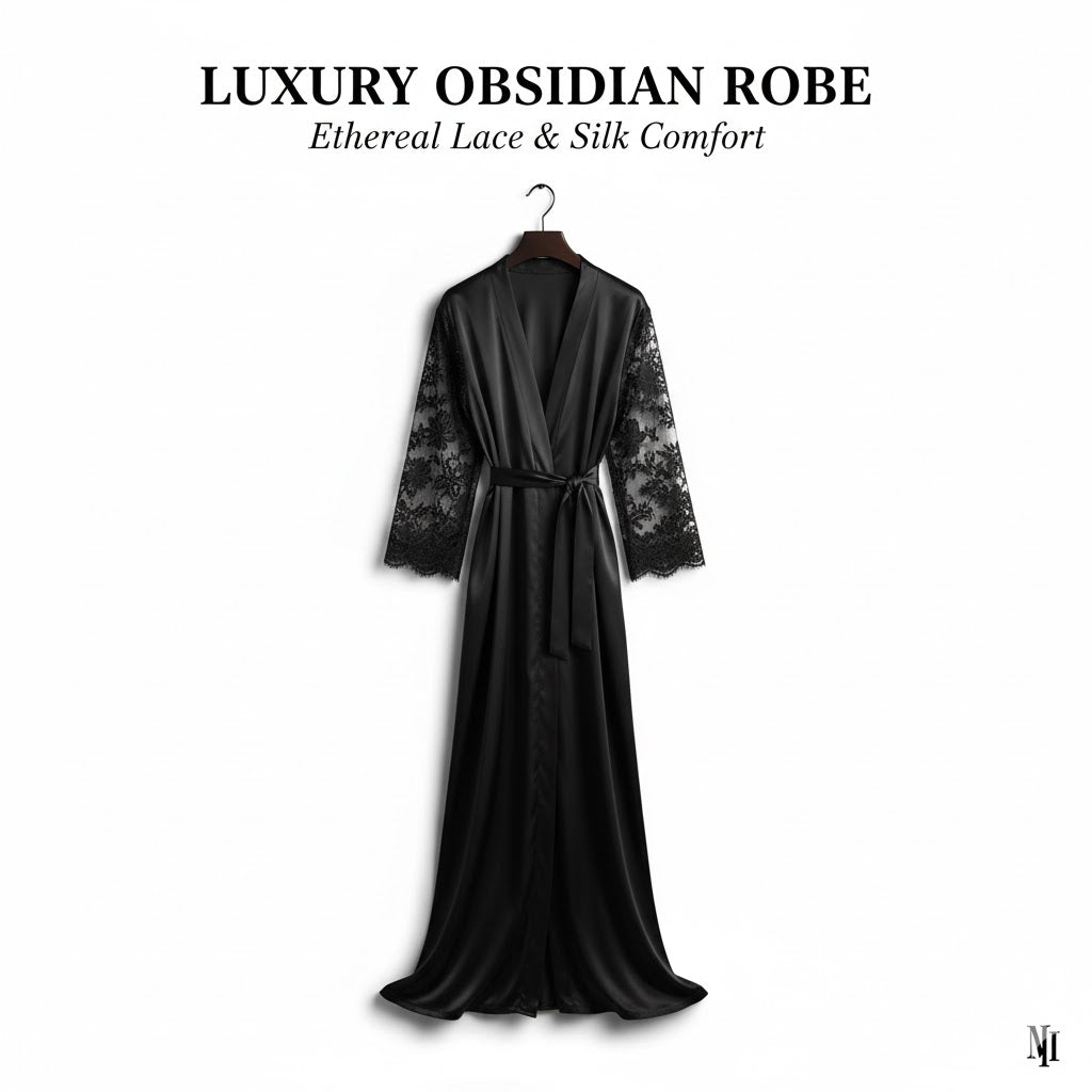 Women's Nighttime Glamour Sheer Lace Sleeve Dressing Gown 3478012 Women's Nighttime Glamour Sheer Lace Sleeve Dressing Gown 3478012