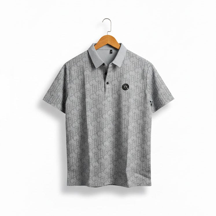 Men's Unique Print Perfect Fit Collar T-shirt T210310 - TUZZUT Qatar Online Shopping