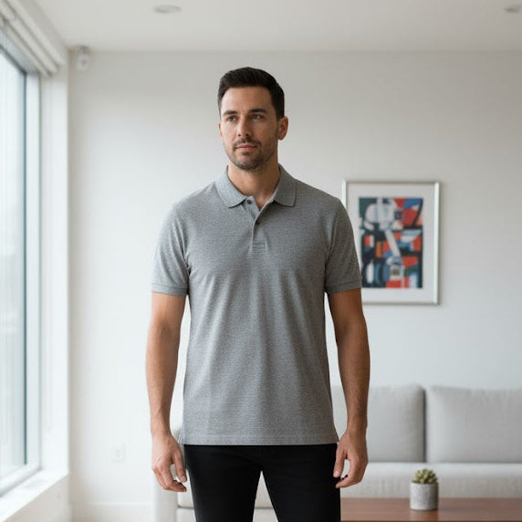 Men's classic and versatile light gray tshirt 5623210 Men's classic and versatile light gray tshirt 5623210