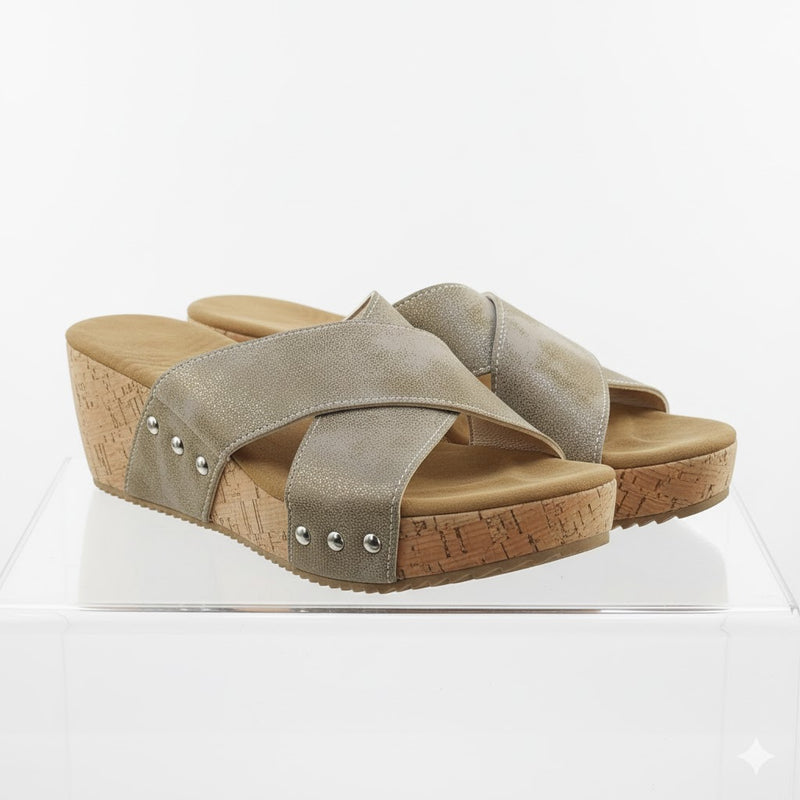 Platform Wedge Heeled Sandals HS74 - TUZZUT Qatar Online Shopping