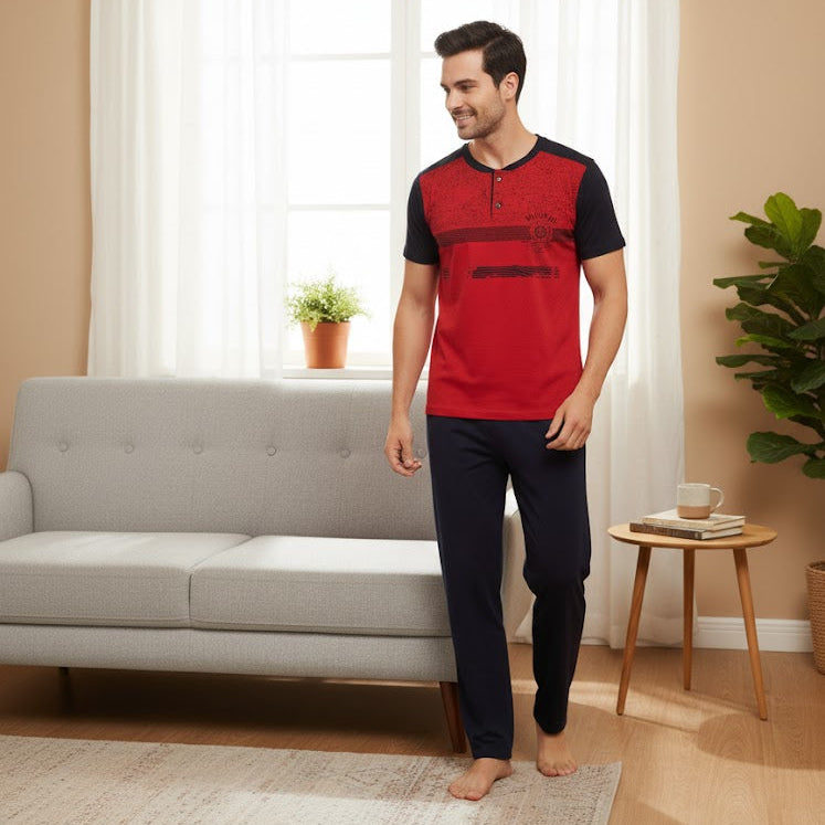 Men's Casual Print Lounge Set S8877101 - TUZZUT Qatar Online Shopping