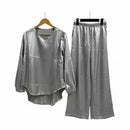 Women's free-flowing round-neck top with full 785036 - TUZZUT Qatar Online Shopping