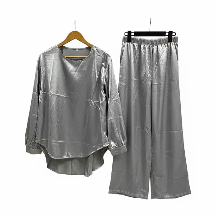 Women's free-flowing round-neck top with full 785036 - TUZZUT Qatar Online Shopping