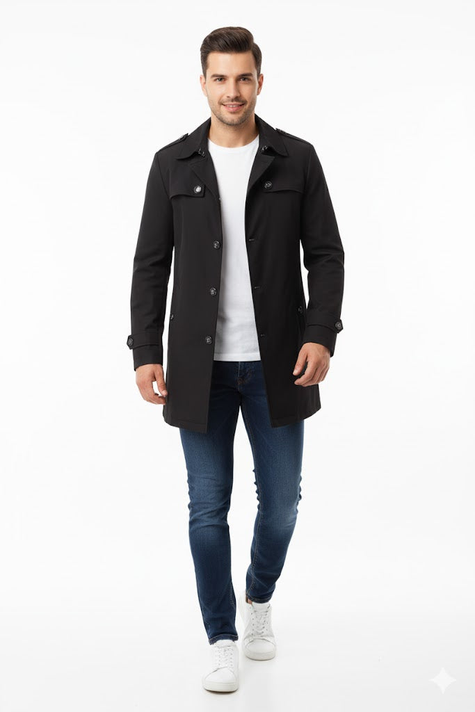 Unique Single Breasted Trench Coat 7006576 Unique Single Breasted Trench Coat 7006576