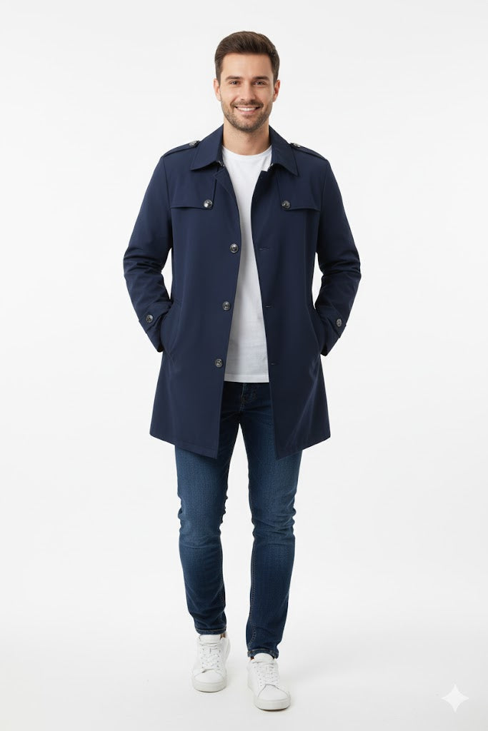 Unique Single Breasted Trench Coat 7006576 - TUZZUT Qatar Online Shopping