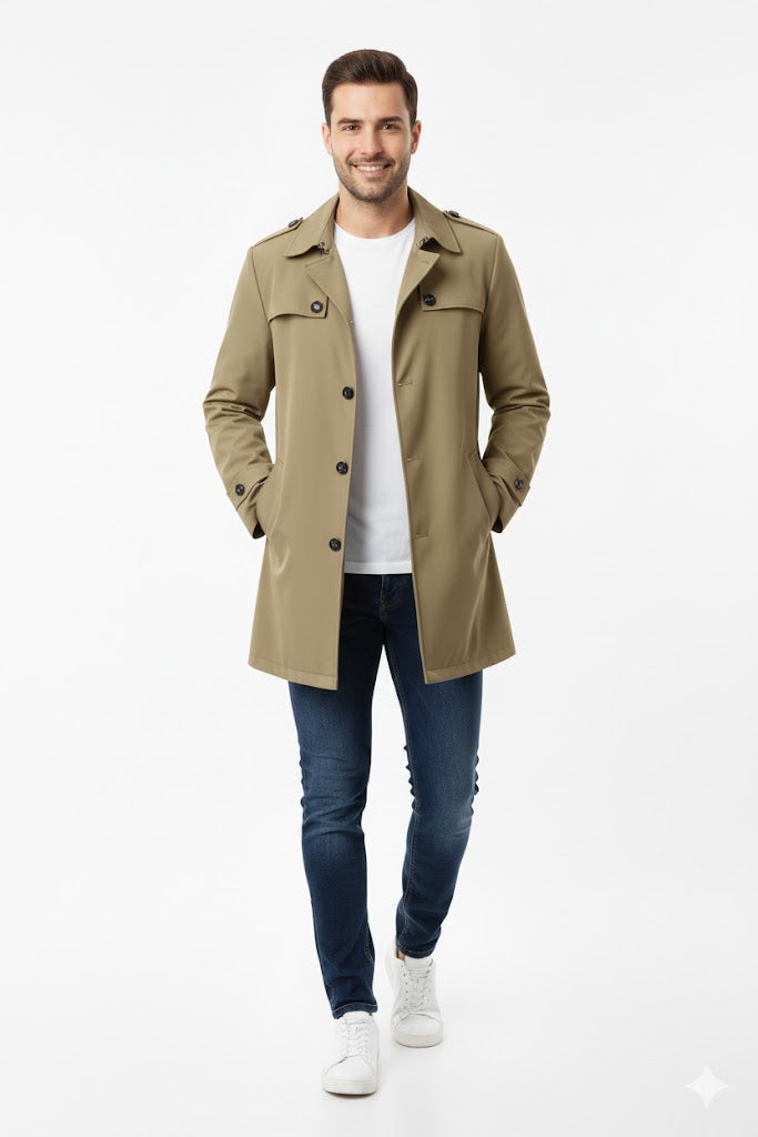 Unique Single Breasted Trench Coat 7006576 Unique Single Breasted Trench Coat 7006576